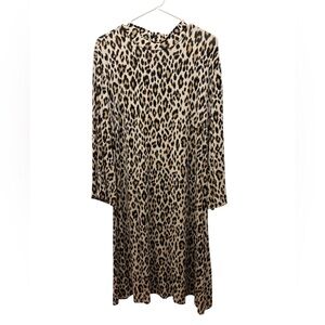 Chico's Brown and Black Animal Print Midi Dress